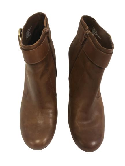 WOMEN'S BROWN FRANCO SARTO LEATHER BOOTS SZ 10: WOMEN'S BROWN FRANCO SARTO LEATHER BOOTS SZ 10