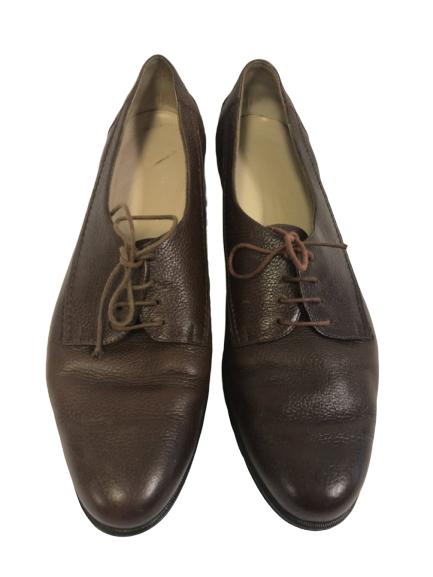 FERRAGAMO BROWN LACE UP SHOES SZ 10 (1 of 3)