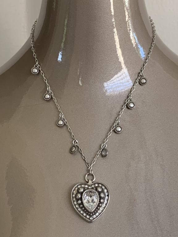 BRIGHTON HEART LOCKET NECKLACE: BRIGHTON HEART LOCKET NECKLACE -Adjustable chain-Heart opens up to a locket- Very good condition