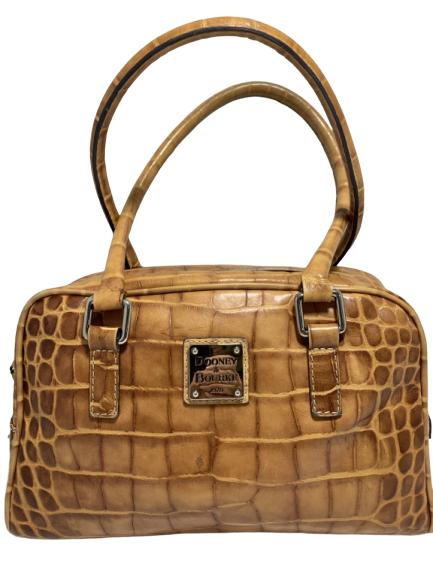 DOONEY & BURKE TAN ALLIGATOR HANDBAG PURSE (1 of 6)