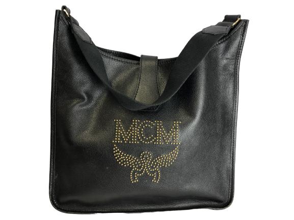 MCM BLACK LEATHER TOTE HANDBAG (1 of 7)