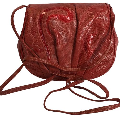 VINTAGE SHARIF RED LEATHER PURSE (1 of 4)