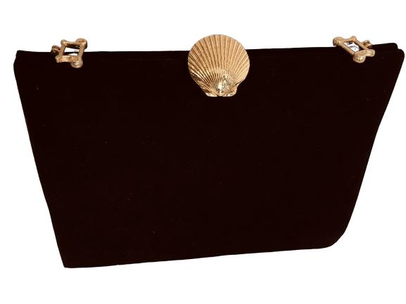 ELEGANT KORET BLACK LEATHER EVENING BAG (1 of 6)