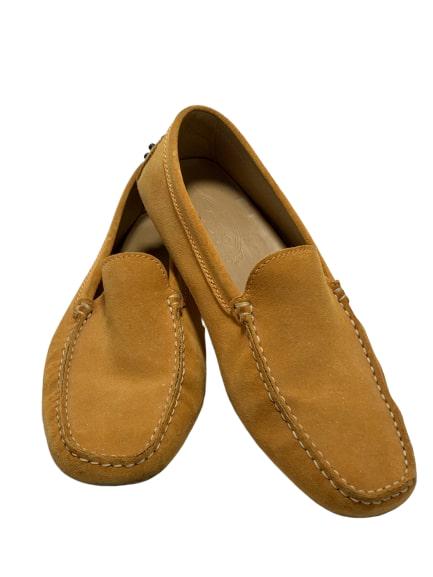 TOD'S MUSTARD SUEDE LOAFERS SHOES MEN'S US 9: TOD'S MUSTARD SUEDE LOAFERS SHOES MEN'S US 9Leather interior with rubber pebbles on outsole.-Men's US 9-Good Condition-Made in Italy