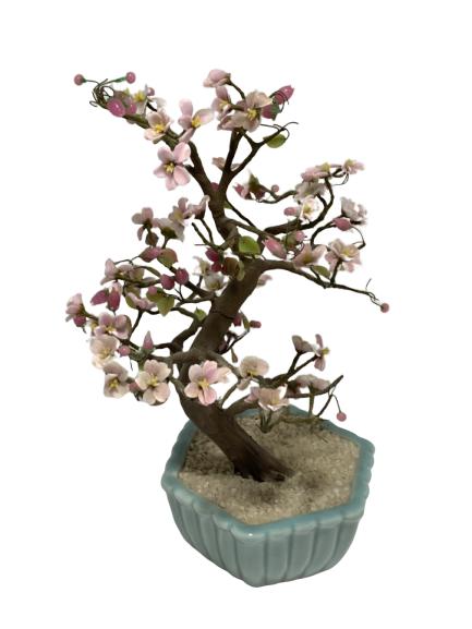 VINTAGE PRETTY PINK BONSAI TREE (1 of 5)