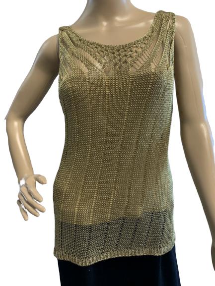 RALPH LAUREN SEXY GOLD METALLIC SWEATER NWT: RALPH LAUREN SEXY GOLD METALLIC SWEATER NEW WITH TAGS - SZ L