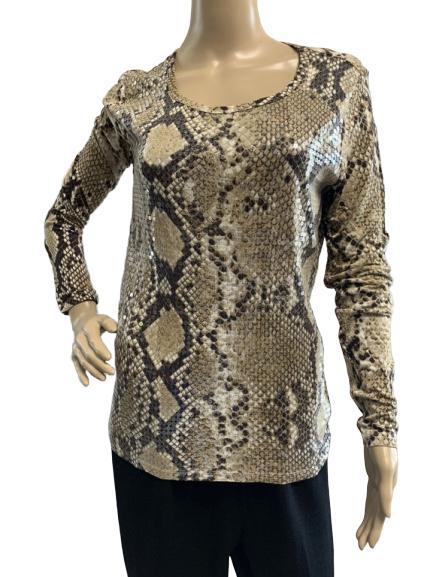 MICHAEL KORS GLITTER REPTILE TOP NWT: MICHAEL KORS GLITTER REPTILE TOP -NEW WITH TAG -SZ MED