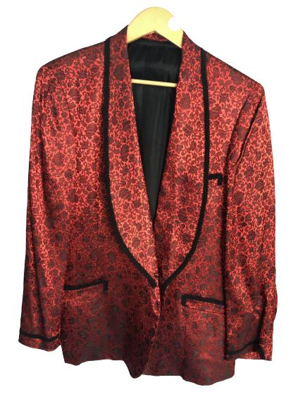 NATRAJ'S LTD RED AND BLACK EVENING JACKET SZ 44 (1 of 3)