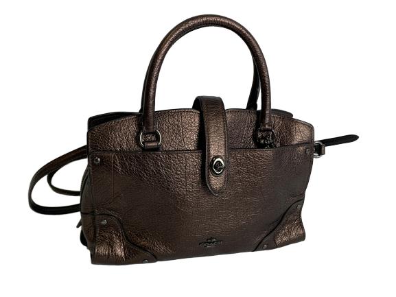 VINTAGE COACH BROWN LEATHER HANDBAG: VINTAGE COACH BROWN LEATHER HANDBAG - 9 1/2" X 6 1/2" Very good vintage condition