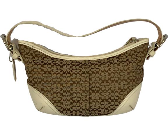 VINTAGE COACH SIGNATURE HANDBAG: VINTAGE COACH SIGNATURE HANDBAG -10 1/2" X 6" -Very good vintage condition