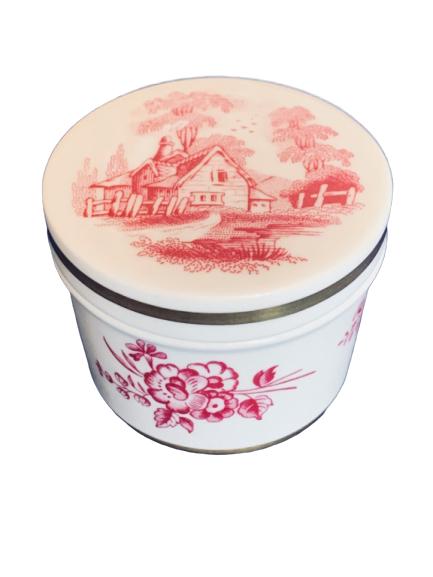 SPODE COUNTRY HOME SCENEPILL OR PIN BOX: SPODE COUNTRY HOME SCENEPILL OR PIN BOX - 2" r -Made in England