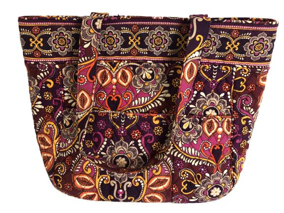 VINTAGE VERA BRADLEY CLOTH HANDBAG: VINTAGE VERA BRADLEY CLOTH HANDBAG