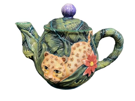 BELLA CASA BY GANZ LEOPARD TEA POT: BELLA CASA BY GANZ LEOPARD TEA POT