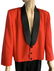 HENRY SEGAL BOLD RED W/ BLACK LAPEL TUX JACKET 44R - 2