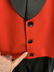 HENRY SEGAL BOLD RED W/ BLACK LAPEL TUX JACKET 44R - 4