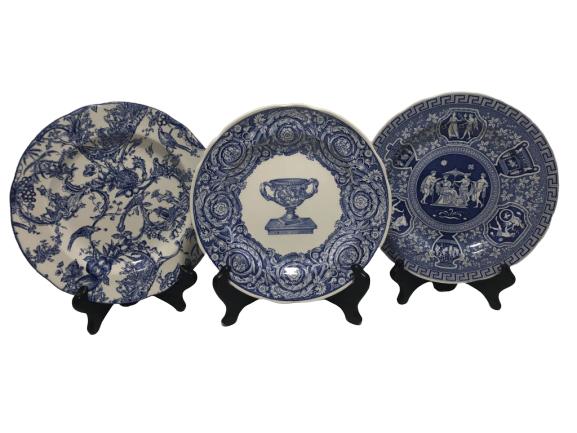 VINTAGE LOT OF 3 SPODE PLATES 9": VINTAGE LOT OF 3 SPODE PLATES - 9"