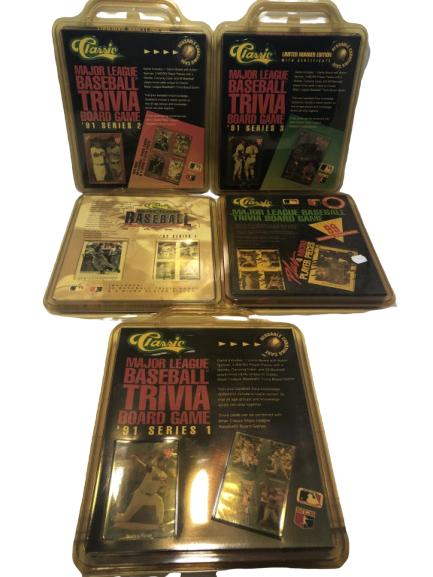LOT OF 5 CLASSIC MAJOR LEAGUE TRIVIA BOARD GAMES: LOT OF 5 CLASSIC MAJOR LEAGUE TRIVIA BOARD GAMES