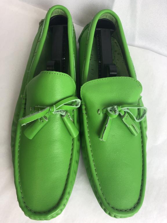 MEN'S LIME GREEN DRIVING LOAFERS SZ 10: MEN'S LIME GREEN DRIVING LOAFERS SZ 10