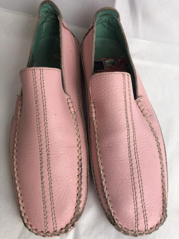 MEN: MEN'S PINK DRIVING LOAFERS SZ 10