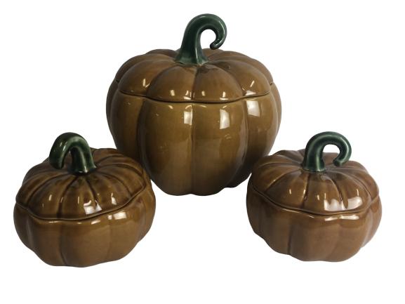 WILLIAM SONOMA SERVING SOUP BOWLS SET OF 3: WILLIAM SONOMA SERVING BOWLS SET OF 3 - 8" X 8" larger server - 4" x 5" smaller bowls