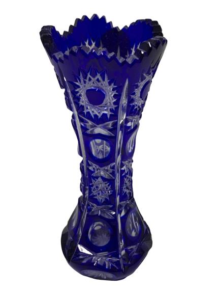 HAND CUT CZECH CRYSTAL BUD VASE 5": HAND CUT CZECH CRYSTAL BUD VASE