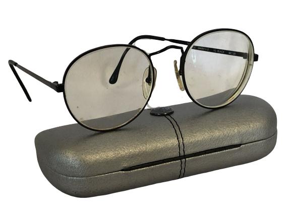 MENS CARLO ALBERTO ROUND BLACK FRAMES: MENS CARLO ALBERTO ROUND BLACK FRAMES - style Danny - hand made in Italy - very good condition
