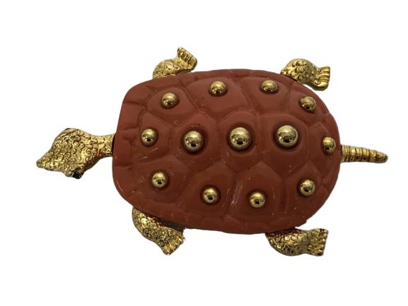 VINTAGE KENNETH LANE TURTLE BROOCH: VINTAGE KENNETH LANE TURTLE BROOCH - very good condition