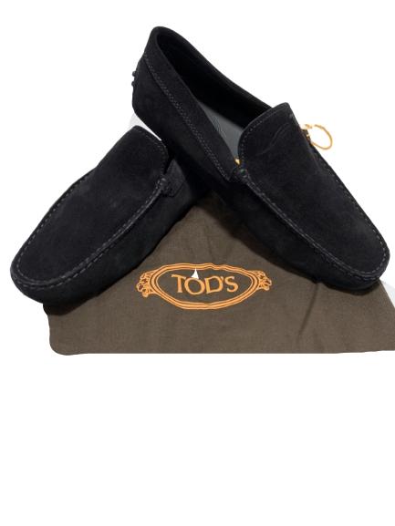 NEW TOD'S MENS BLACK SUEDE LEATHER LOAFER SHOES 9: NEW WITH DUSTBAG! Tod's mens shoes in UK size 8 and fits a US SIZE 9. New condition as shown!