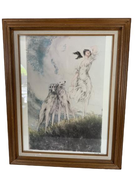 "THE JOY OF LIFE" BY LOUIS ICART: "THE JOY OF LIFE" BY LOUIS ICART - 23.5" X 30" FRAME - very good condition