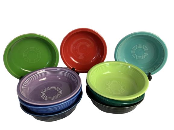 9 VINTAGE FIESTA WARE MULTICOLRED BOWLS 7": 9 VINTAGE FIESTA WARE MULTICOLRED BOWLS 7" -Very good condition