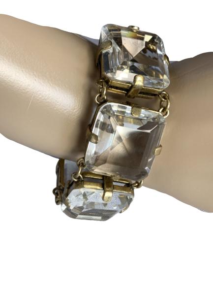 J CREW FAUX CHUNKY FAUX DIAMOND BRACELET: J CREW FAUX CHUNKY FAUX DIAMOND BRACELET - very good condition