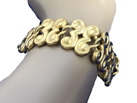 VINTAGE ANNE KLEIN GOLD BRACELET 8": VINTAGE ANNE KLEIN GOLD BRACELET 8"