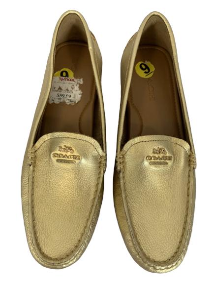NEW! COACH PRETTY GOLD LOAFERS SIZE 9: COACH PRETTY GOLD LOAFERS SIZE 9 - very good condition