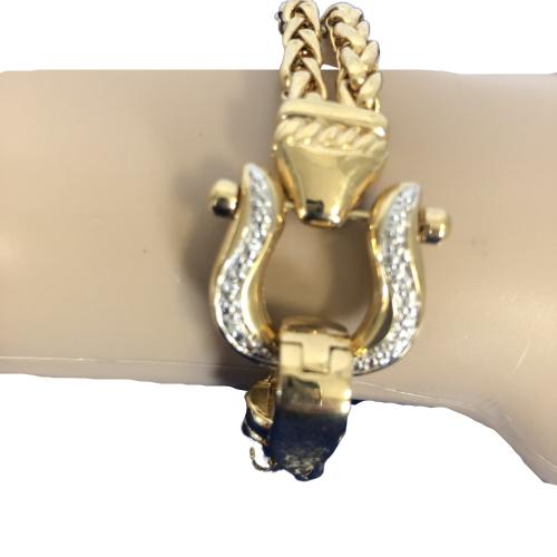 GOLD TONE COSTUME BRACELET: GOLD TONE COSTUME BRACELET