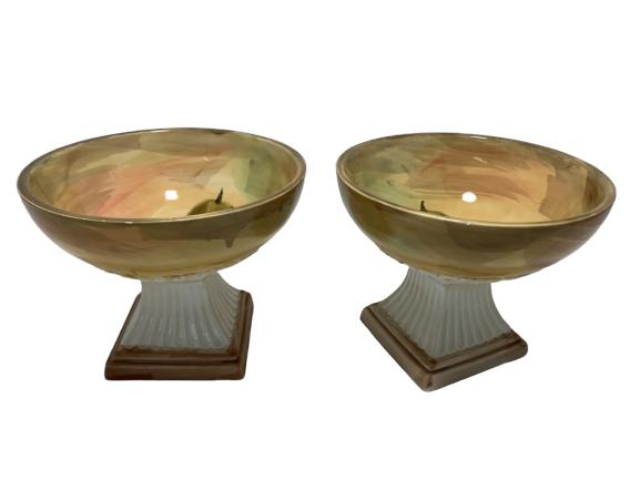 BENDO ITALIAN HANDPAINTED COMPOTES: BENDO ITALIAN HANDPAINTED COMPOTES