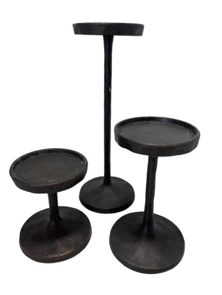 SET OF 3 POTTERY BARN CANDLESTICKS: SET OF 3 POTTERY BARN CANDLESTICKS