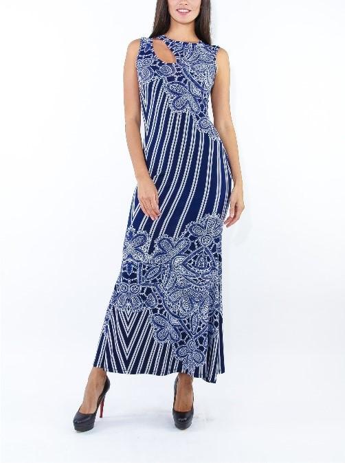 NEW! PRETTY BLUE AND WHITE MAXI DRESS SIZE M: NEW! PRETTY BLUE AND WHITE MAXI DRESS SIZE M- New with tag