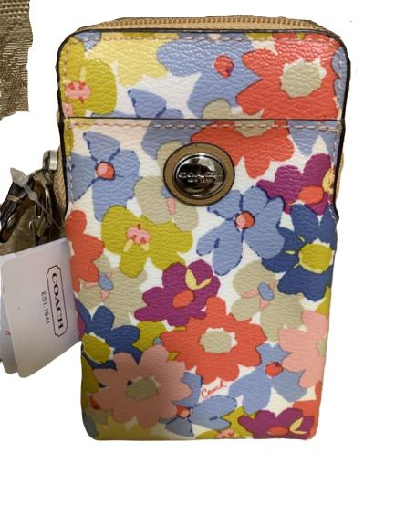NWT! COACH FLORAL CELL PHONE HOLDER: NWT! COACH FLORAL CELL PHONE HOLDER