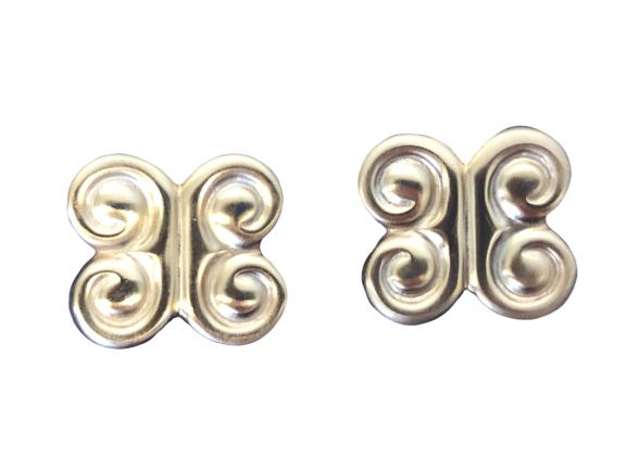 ANNE KLEIN GOLD PIERCED EARRINGS: ANNE KLEIN GOLD PIERCED EARRINGS