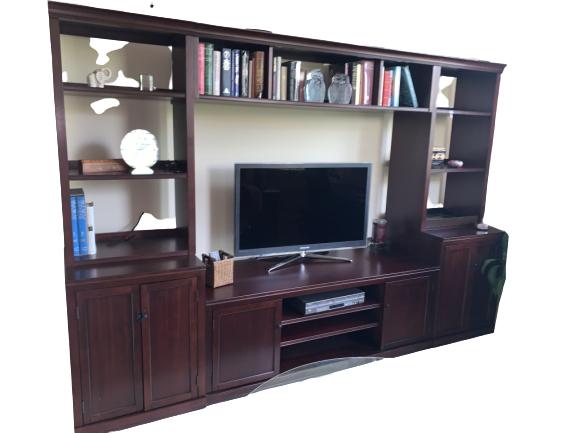 LARGE ENTERTAINMENT UBIT-HOLDS BIG SCREEN TV: LARGE ENTERTAINMENT UBIT-HOLDS BIG SCREEN TV -110 X 75 X 15 **THIS LOT MUST BE PICKED UP BY 3PM WEDNESDAY JUNE 10TH** LOT IS LOCATED OFF-SITE AT THE HOME. ADDRESS WILL BE PROVIDED TO WINNING BIDDERS. 