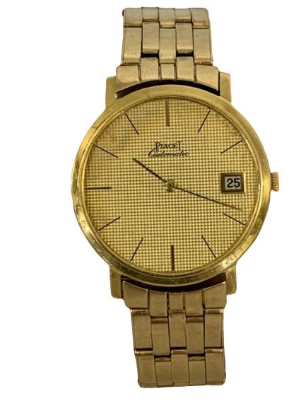14K MENS PIAGET AUTOMATIC WATCH WITH DATE: 14K MENS PIAGET AUTOMATIC WATCH WITH DATE -57.2 GRAMS NON-TESTED