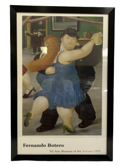 FRAMED FERNANDO BOTERO TEL AVIV MUSEUM OF ART 1999: FRAMED FERNANDO BOTERO TEL AVIV MUSEUM OF ART 1999 POSTER -38.5" X 25.5" -FRAMED - VERY GOOD CONDITION, NOT EXAMINED OUT OF FRAME