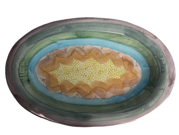 LARGE MACKENZIE CHILDS PICCADILLY SERVING DISH 16" (1 of 7)