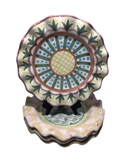 11" MACKENZIE CHILDS LARGE DISHES (4) VTG (1 of 5)