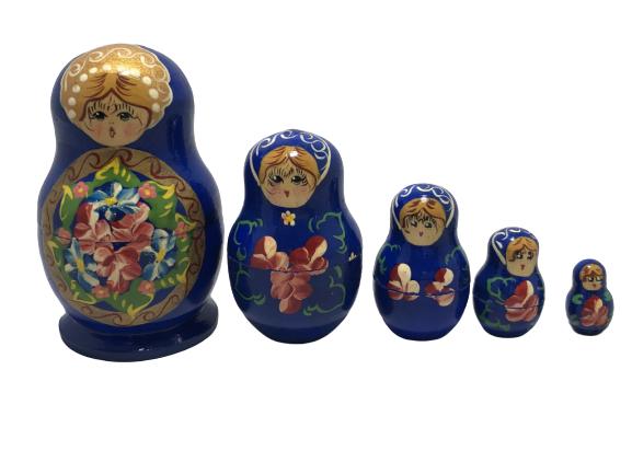 BEAUTIFUL RUSSIAN NESTING DOLL SET 3.5" (1 of 2)