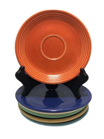 5.5" COLORFUL FIESTAWARE COASTERS (6): 5.5" COLORFUL FIESTAWARE COASTERS -SET OF 6-GOOD VINTAGE CONDITION, NO CHIPS OR CRACKS