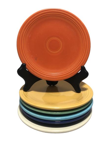 6" COLORFUL FIESTAWARE COASTERS: 6" COLORFUL FIESTAWARE COASTERS -SET OF 6-GOOD VINTAGE CONDITION, NO CHIPS OR CRACKS