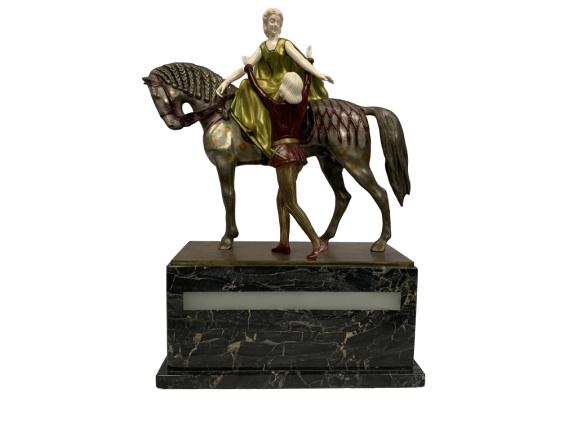 OTTO POERTZEL "MAIDEN AND A SUITOR" SCULPTURE (1 of 5)