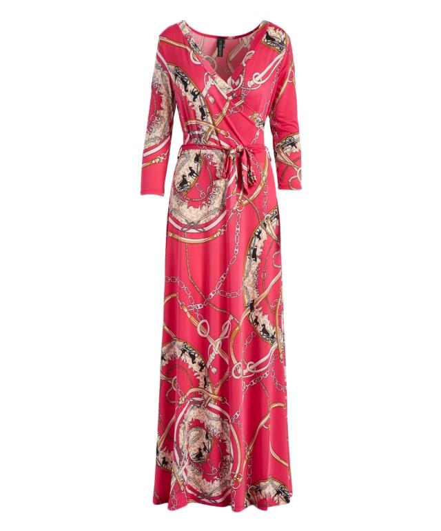 NEW! FABULOUS HOT PINK PRINT MAXI SIZE M (1 of 2)