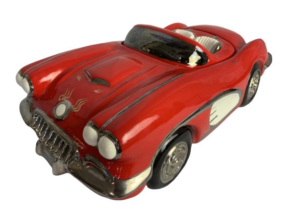SIGNED CHEVY 1959 CORVETTE CONVERTIBLE COOKIE JAR (1 of 8)